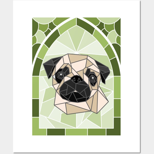 Stained Glass Pug Wall Art by inotyler